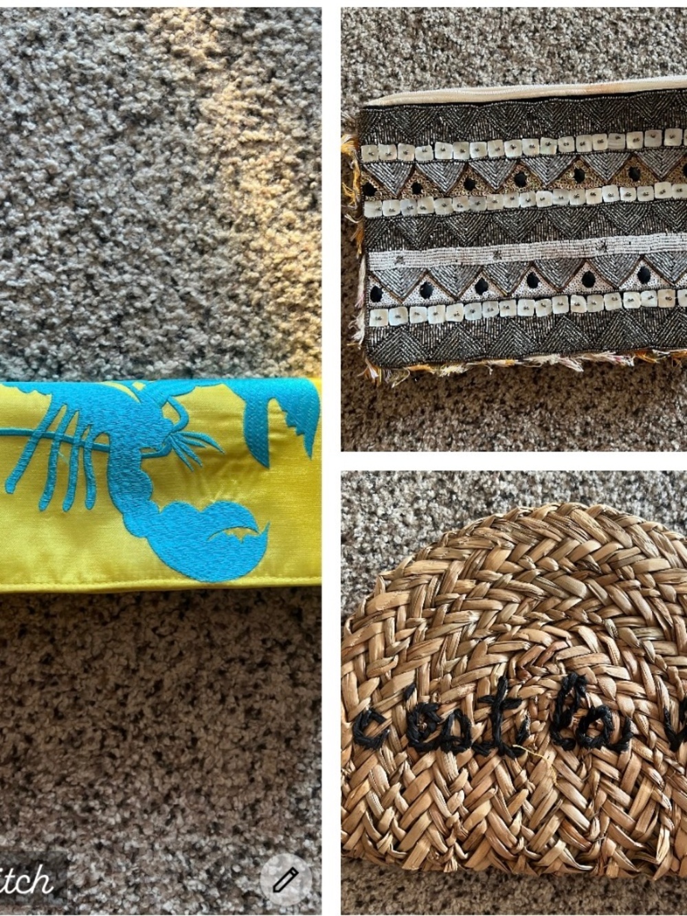 Great brands, cool fashion. Use as purses, clutchs. Save $ with set of 3.